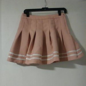 Mini pink pleated skirt H&M